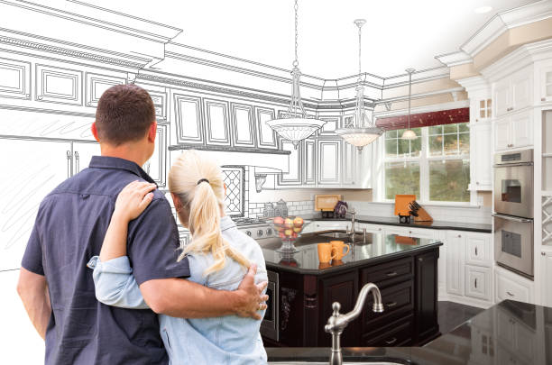 Custom kitchen cabinets installed in a Warrington home